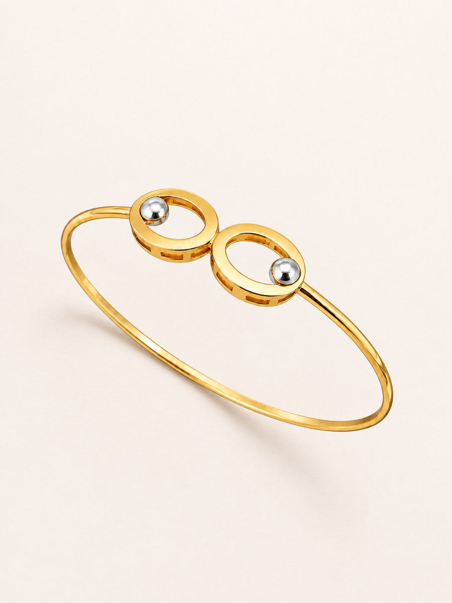 Celeste Dual-Tone Open Bangle